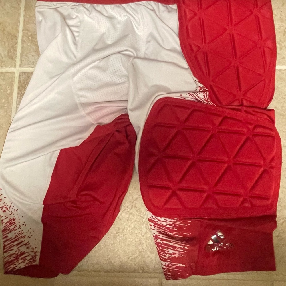 Adidas Kids Red and White Padded Sports Bottoms